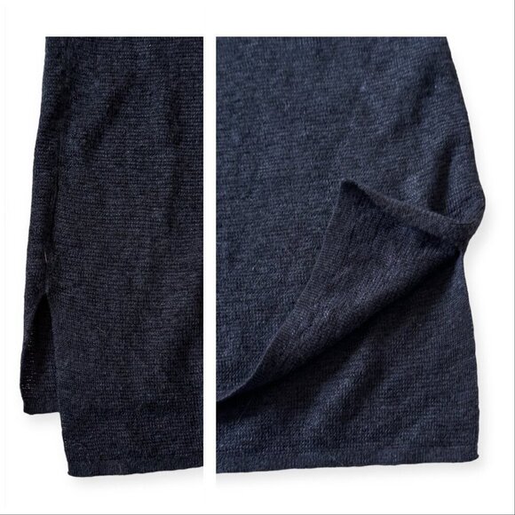 Theory Larlissa Sag Harbor Blue Linen Blend V neck Sweater, Size L - Picture 9 of 13